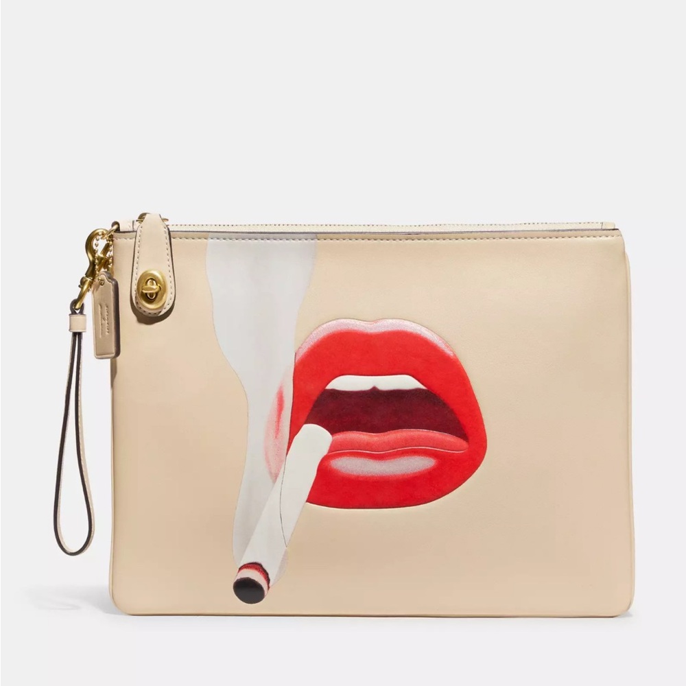 Coach X Tom Wesselmann Large Turnlock Wristlet